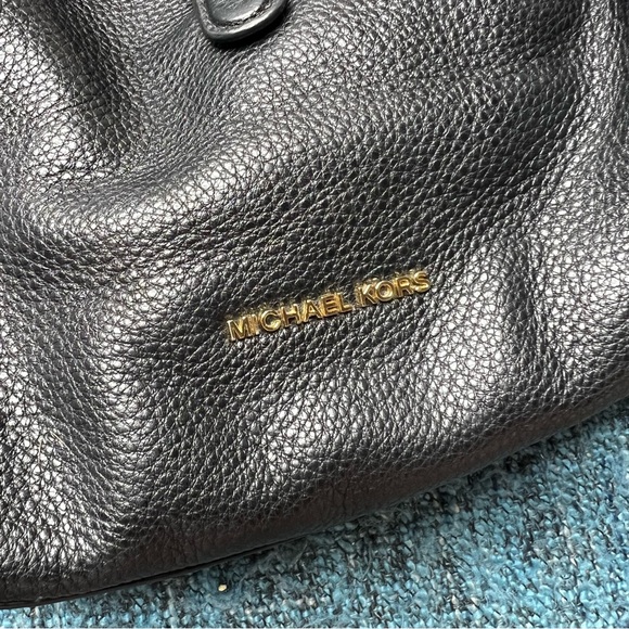 Michael Kors Raven Medium Pebbled Leather Backpack in Black - Picture 2 of 14